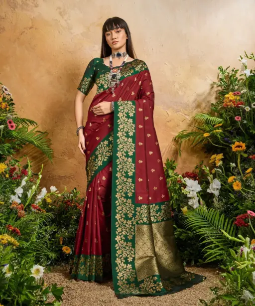 Rajtex Karnation Handloom Weaving Silk Saree Collection