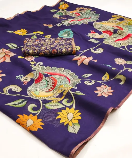 Rajyog Chanderi 21 to 24 Chanderi Linen Kalamkari Printed Saree Collection