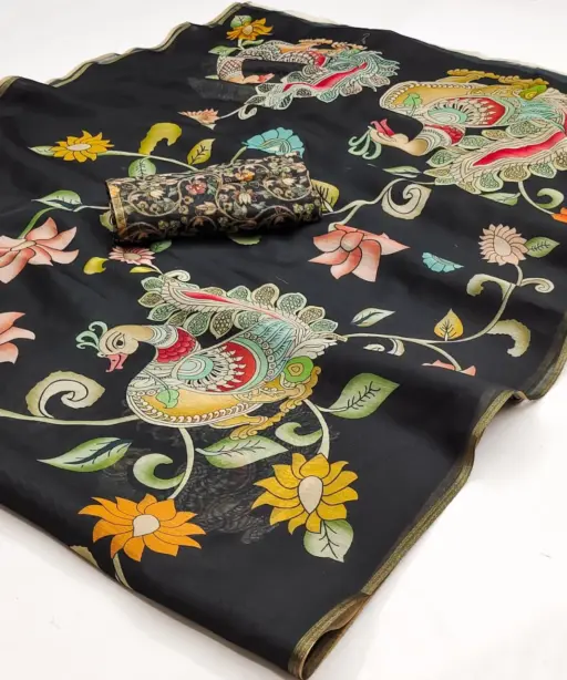 Rajyog Chanderi 21 to 24 Chanderi Linen Kalamkari Printed Saree Collection