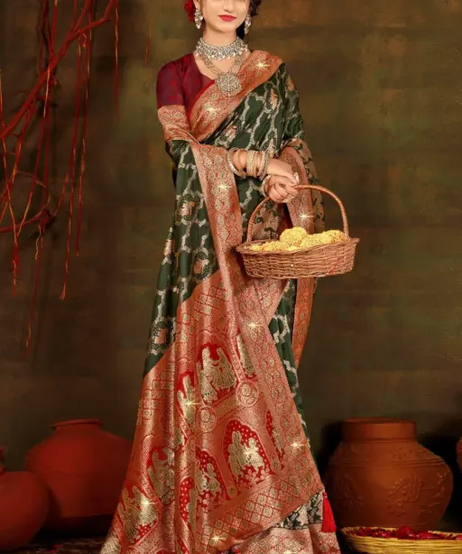 Saroj Polki Silk Saroski Vol 2 Silk Saroski Worked Wedding Wear Saree Collection