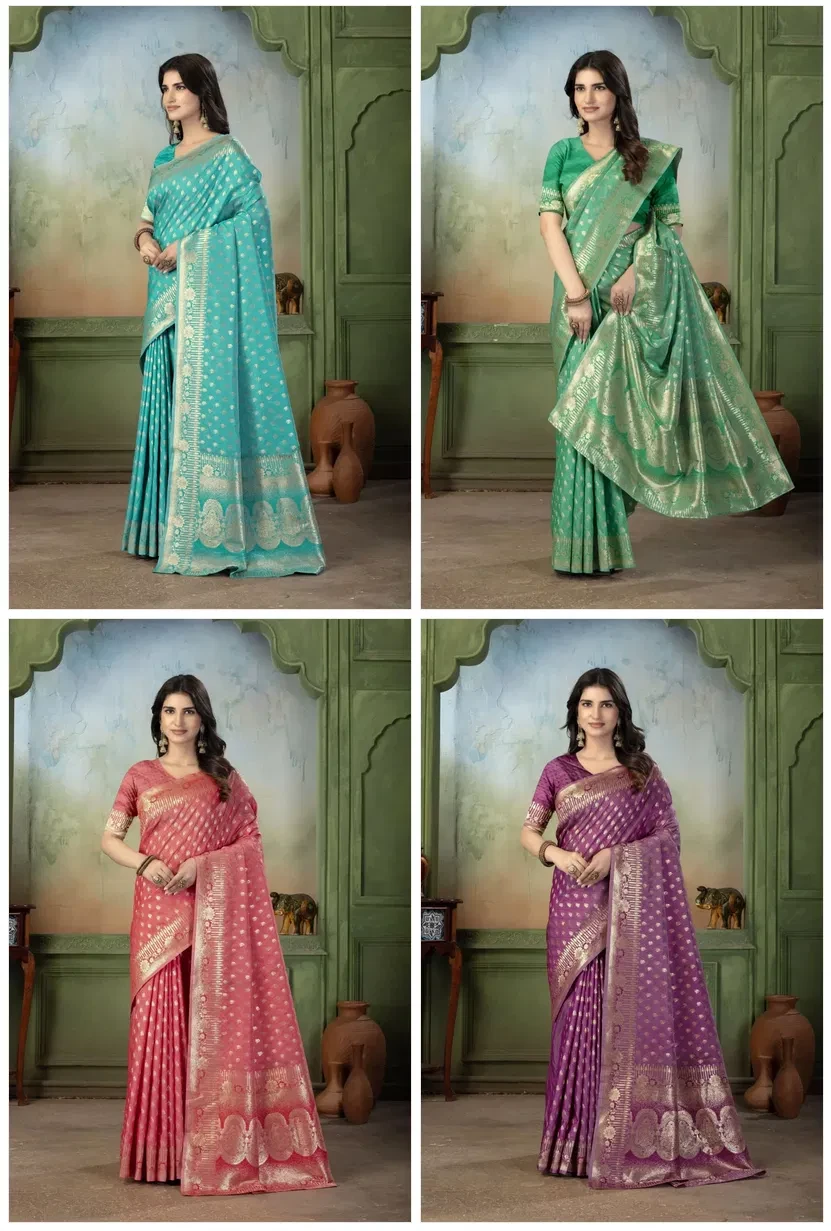 Sf Silk Vol 6 Banarasi Silk Festival Wear Saree Collection