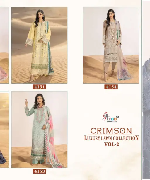 Shree Fab Crimson Luxury Lawn Collection Vol 2