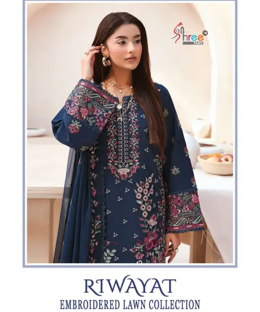Shree Fab Riwayat Embroidered Lawn Collection Vol 1