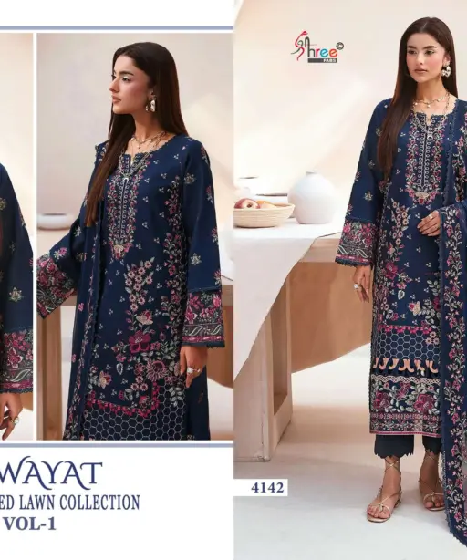 Shree Fab Riwayat Embroidered Lawn Collection Vol 1