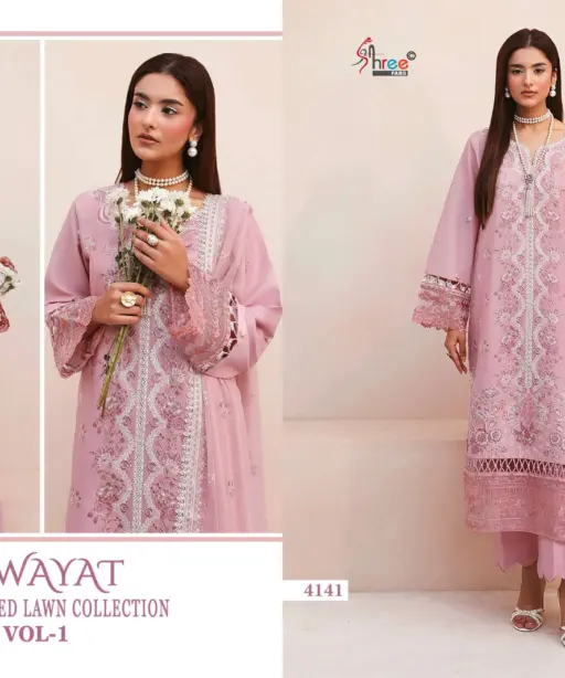 Shree Fab Riwayat Embroidered Lawn Collection Vol 1