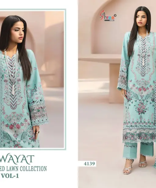 Shree Fab Riwayat Embroidered Lawn Collection Vol 1