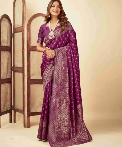 Sm Pari 73 a Silk Woven Work Traditional Saree Collection